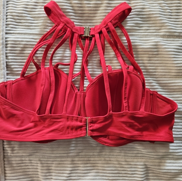 Adore Me Red Strappy Bikini Set 40DD/1XL Bottoms - Picture 9 of 15
